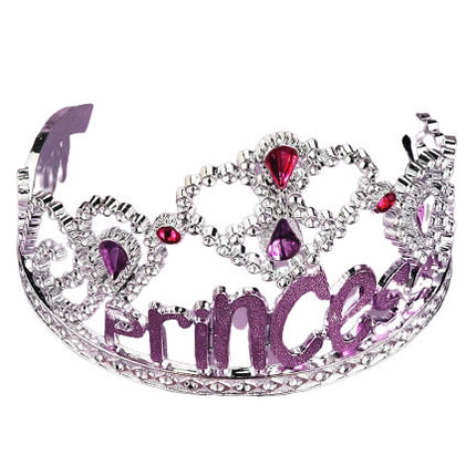 Princess Silver And Pink Tiara by Forum Novelties only at  TeeJayTraders.com