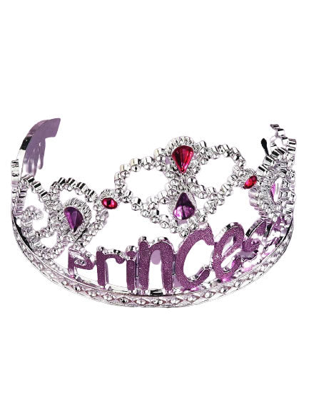 Princess Silver And Pink Tiara by Forum Novelties only at  TeeJayTraders.com