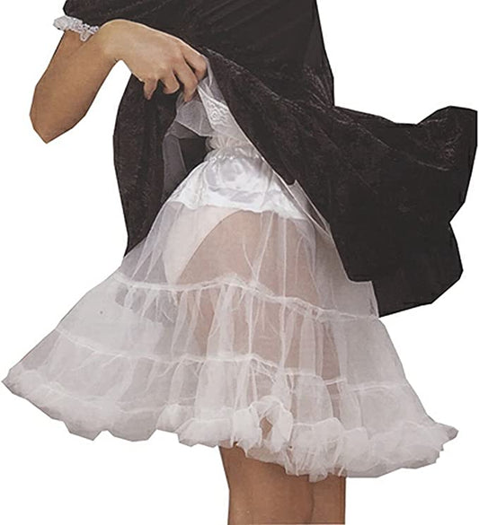 Adult Plus Size Women's White Crinoline