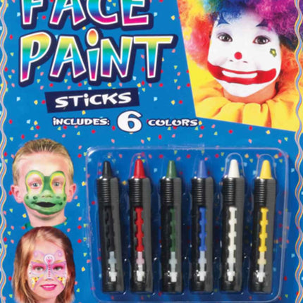 6 Face Paint Color Sticks Set by Forum Novelties only at  TeeJayTraders.com