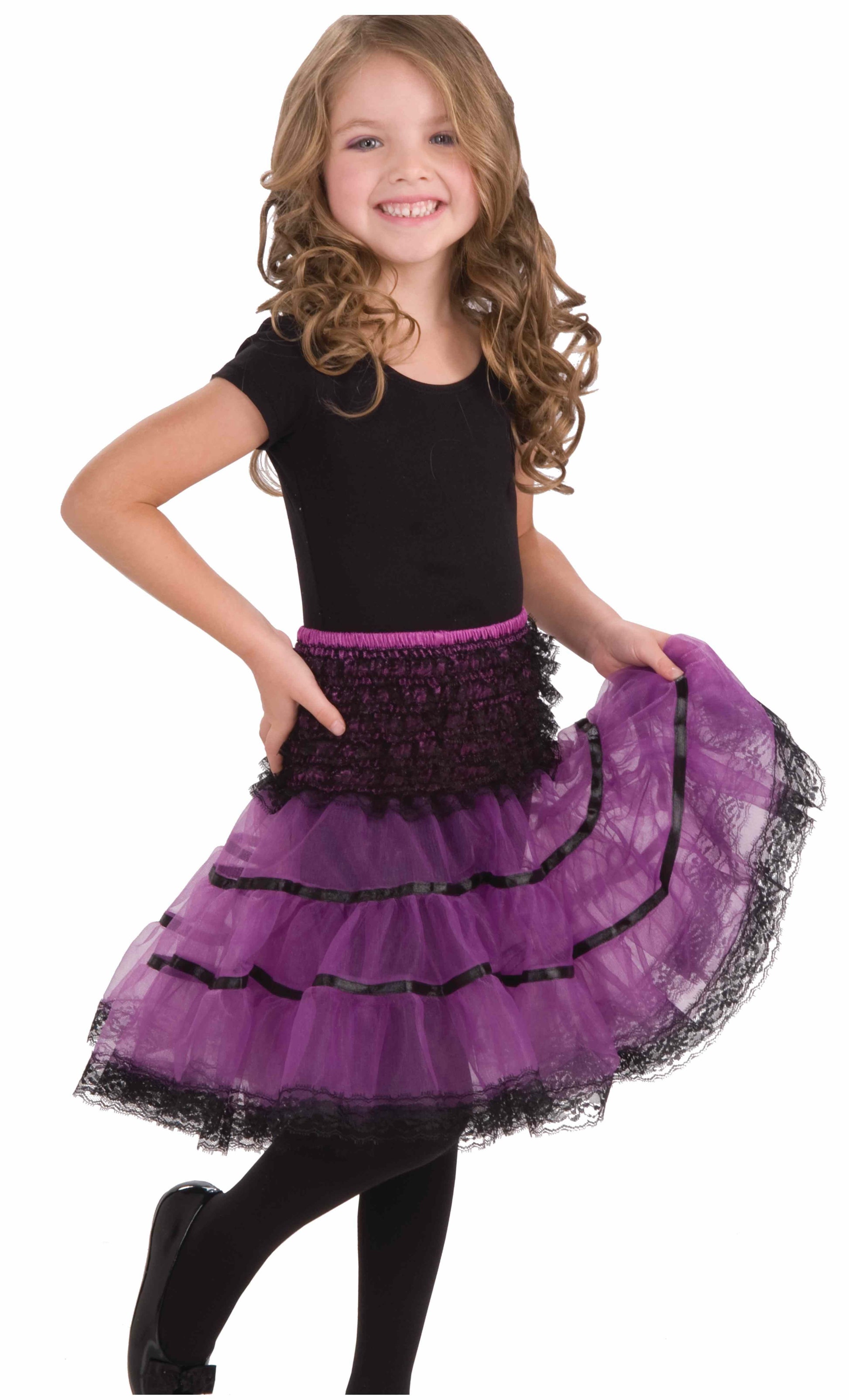 Purple And Black Girl Petticoat by Forum Novelties only at  TeeJayTraders.com