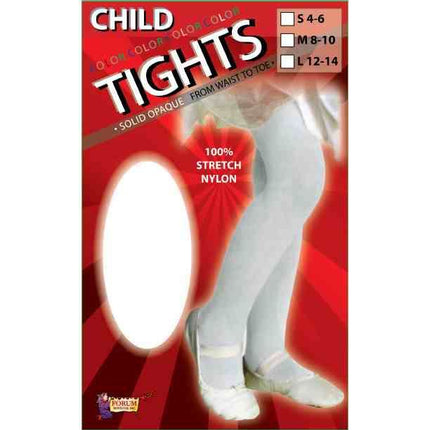 Girls White Tights by Forum Novelties only at  TeeJayTraders.com
