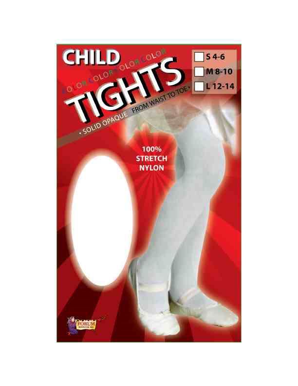 Girls White Tights by Forum Novelties only at  TeeJayTraders.com