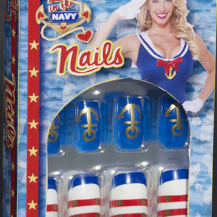 Lady In The Navy Finger Nails by Forum Novelties only at  TeeJayTraders.com