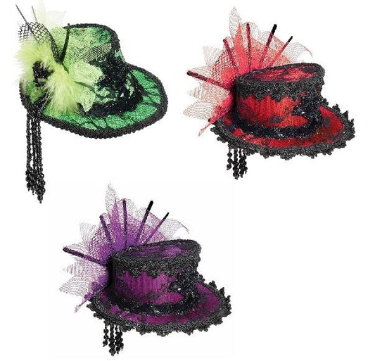 Mini Lace Fedora Hair Clip Hat by Forum Novelties only at  TeeJayTraders.com