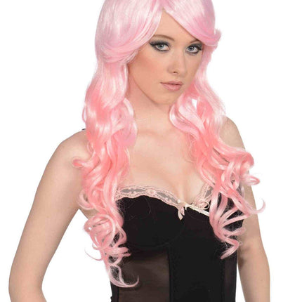 Light Pink Women Wig And Ponies by Forum Novelties only at  TeeJayTraders.com - Image 2