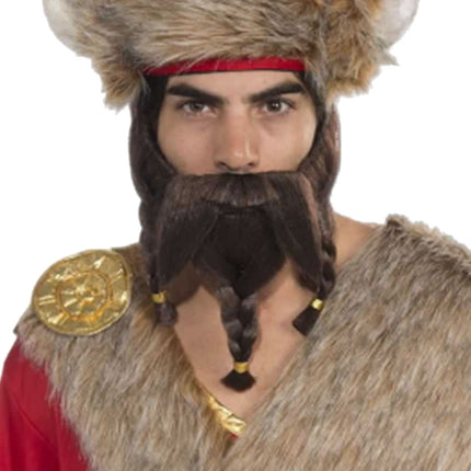 Adult Men's Warrior Beard Brown