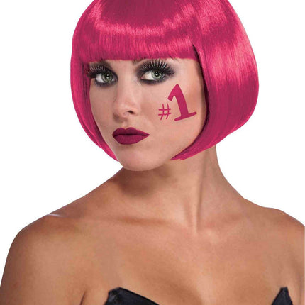 Neon Burgundy Woman Bob Wig by Forum Novelties only at  TeeJayTraders.com