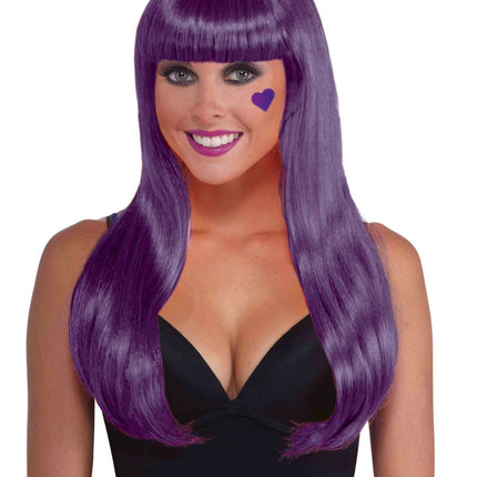 Neon Purple Women Long Wig by Forum Novelties only at  TeeJayTraders.com
