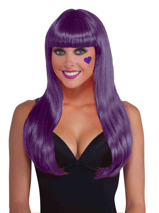 Neon Purple Women Long Wig by Forum Novelties only at  TeeJayTraders.com