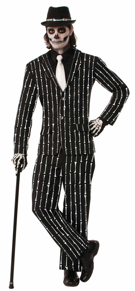 Bone Pin Stripe Men Ghoulish Halloween Costume by Forum Novelties only at  TeeJayTraders.com