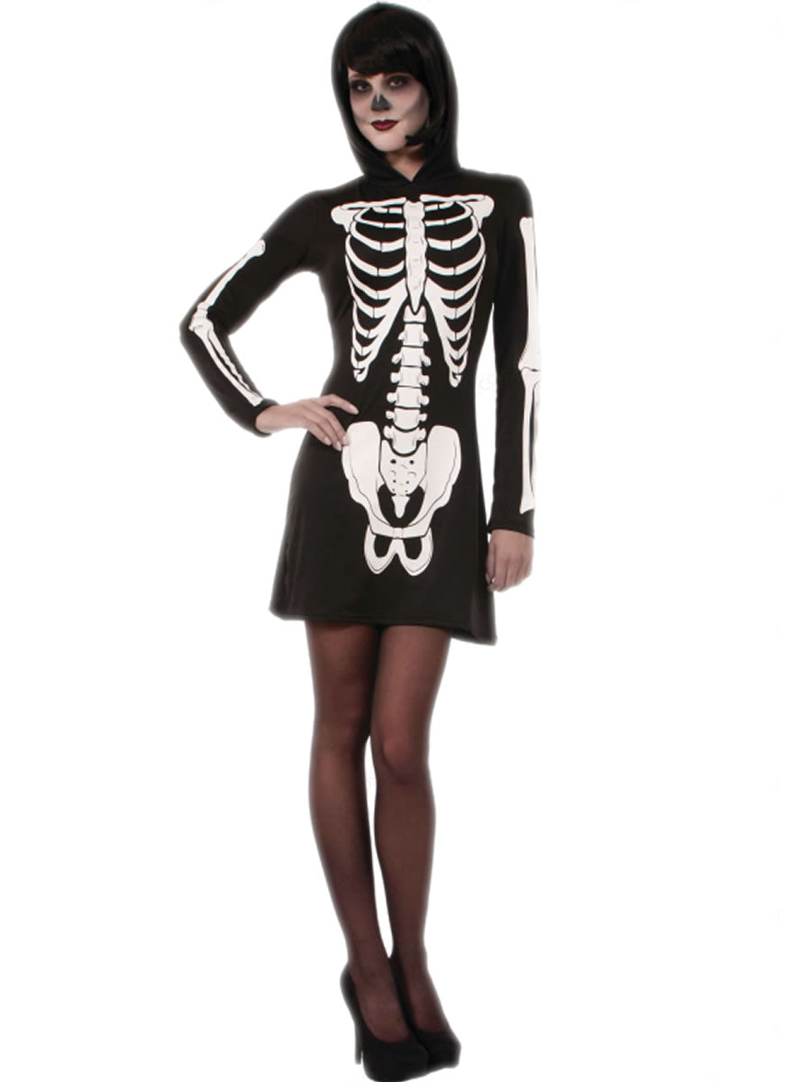 Skeleton Hooded Women  Costume by Forum Novelties only at  TeeJayTraders.com