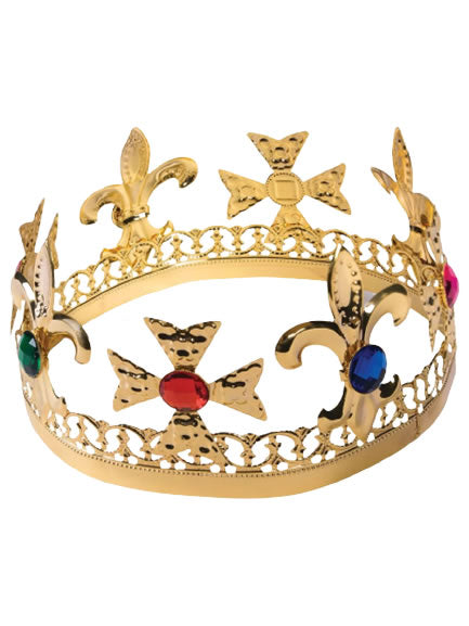 Gold Jeweled Crown by Forum Novelties only at  TeeJayTraders.com