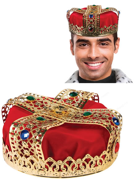 Red And Gold Jeweled Crown by Forum Novelties only at  TeeJayTraders.com