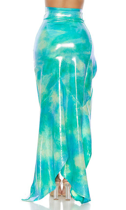 Swirl High Slit Mermaid Women Skirt by Forplay Costumes only at  TeeJayTraders.com - Image 2