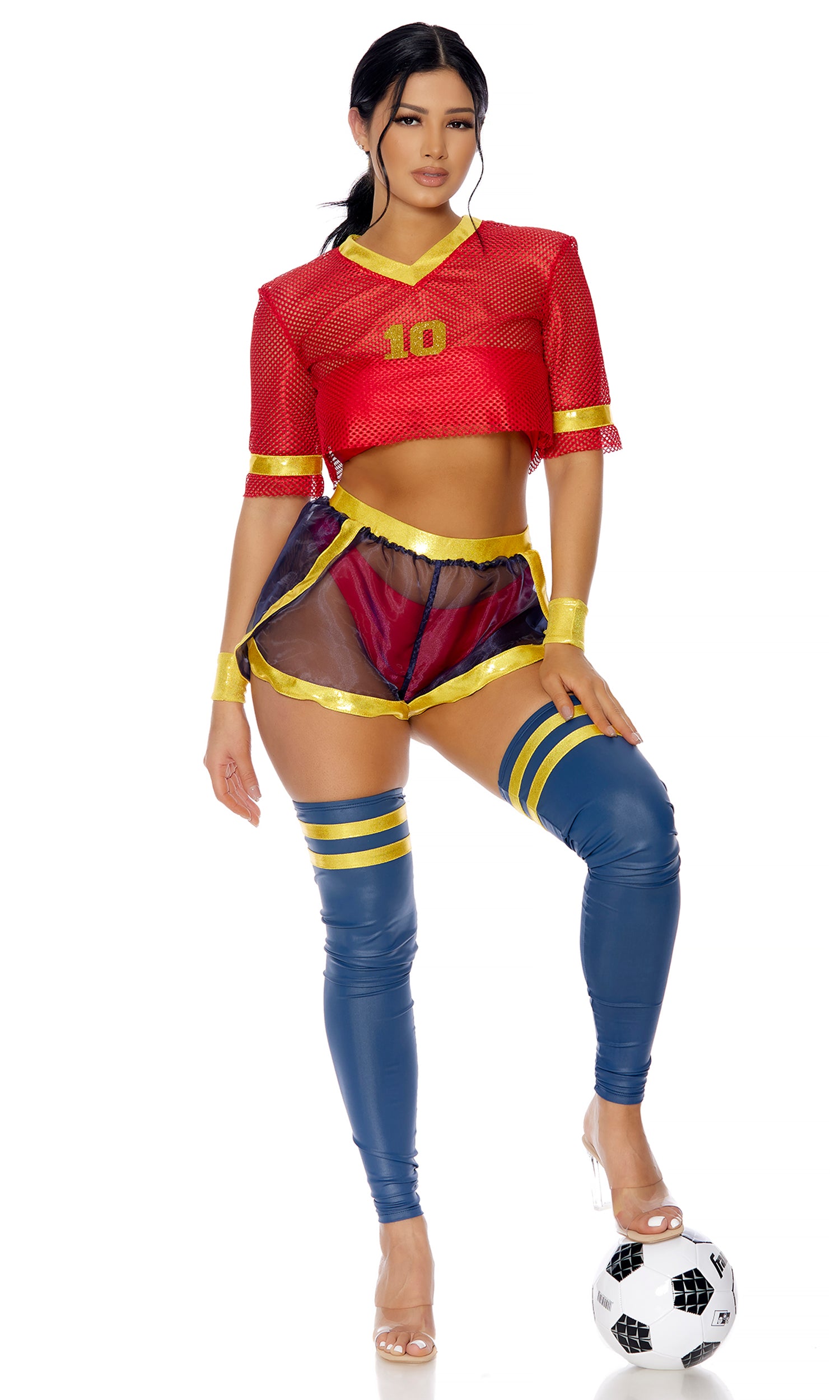 Soccer Player Woman Costume by Forplay Costume only at  TeeJayTraders.com - Image 3