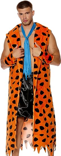 Bedrock Bro Mens Cartoon Character Costume Orange by Forplay only at  TeeJayTraders.com