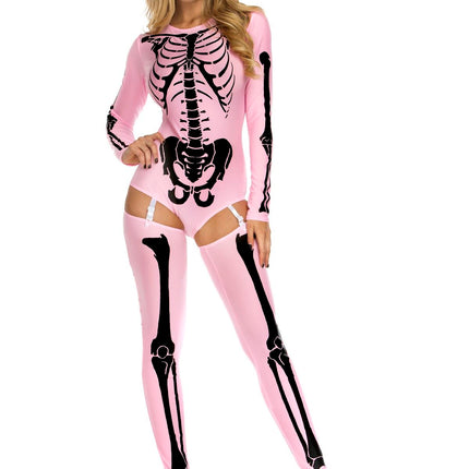 Skeleton Print Bodysuit by Forplay only at  TeeJayTraders.com