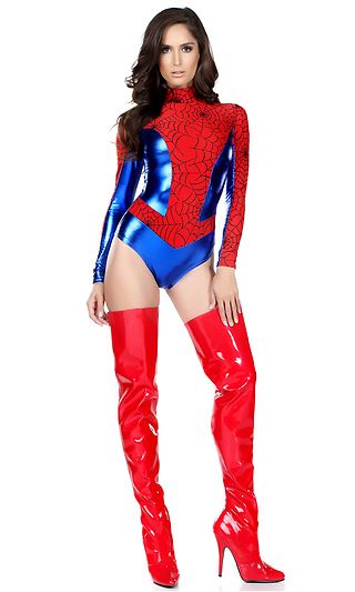 Spider Print Woman Super Hero Costume by Forplay Costumes only at  TeeJayTraders.com