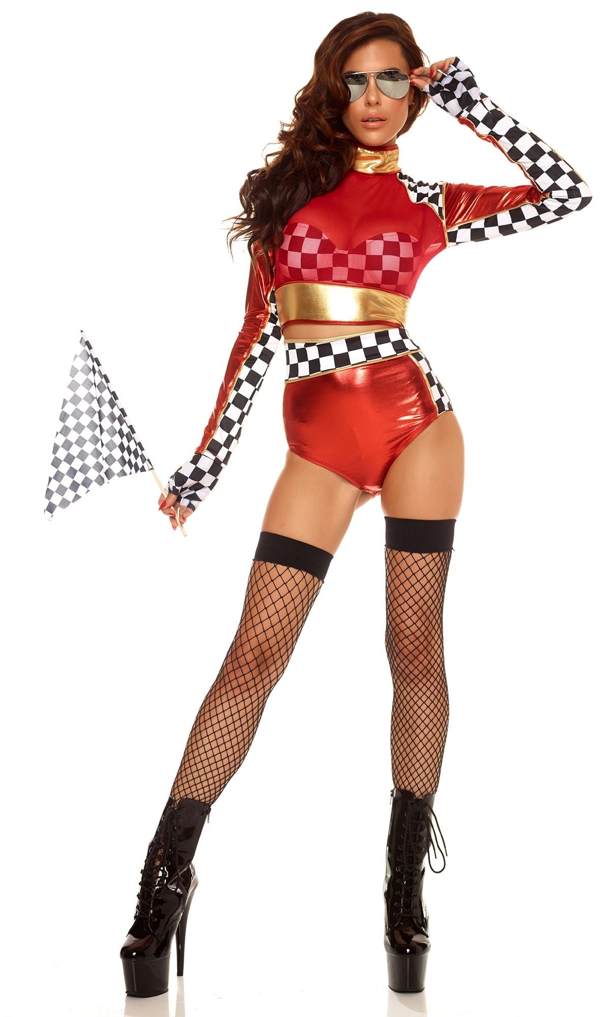 Racer Victory Lap Metallic Women Costume by Forplay Costumes only at  TeeJayTraders.com