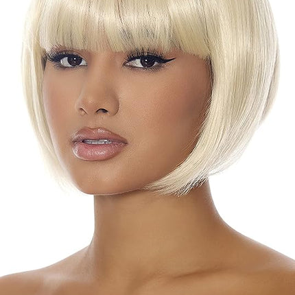 Blonde Bob Women Wig With Bangs by Forplay Costumes only at  TeeJayTraders.com