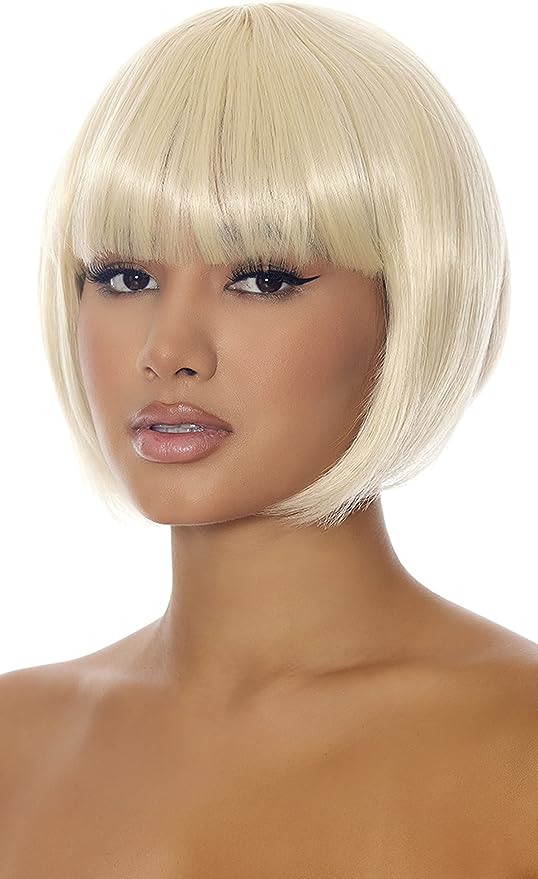 Blonde Bob Women Wig With Bangs by Forplay Costumes only at  TeeJayTraders.com
