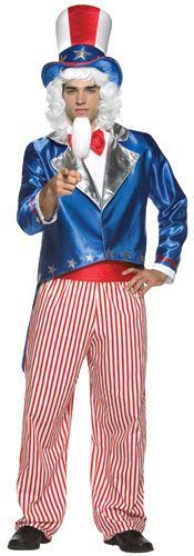 Deluxe Uncle Sam Men Patriotic Costume by Rasta Imposta only at  TeeJayTraders.com - Image 2