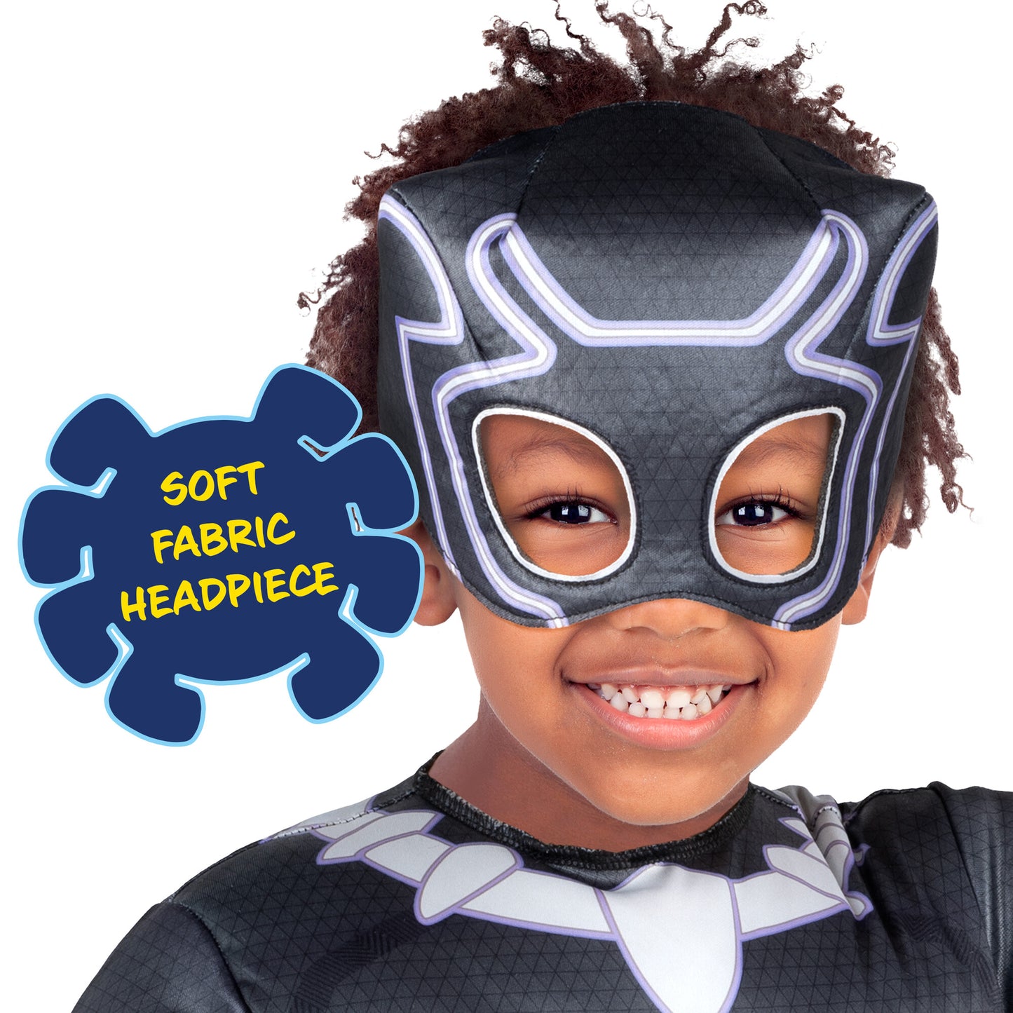 Black Panther Toddler Muscle Chest Polyfill Boys Costume by Jazzware Costumes only at  TeeJayTraders.com - Image 3