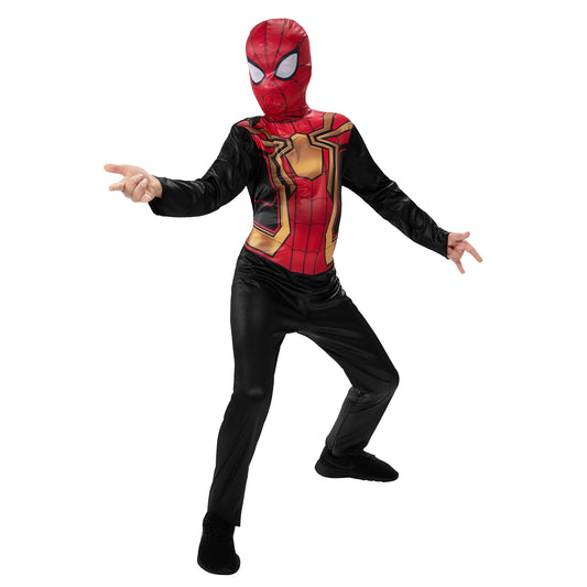 Spiderman Integrated Boys Red And Black Web Print Costume by Jazzware Costumes only at  TeeJayTraders.com