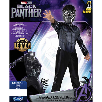 Black Panther Boys Marvel Hero Wakanda King Costume by Jazzware Costumes only at  TeeJayTraders.com - Image 2