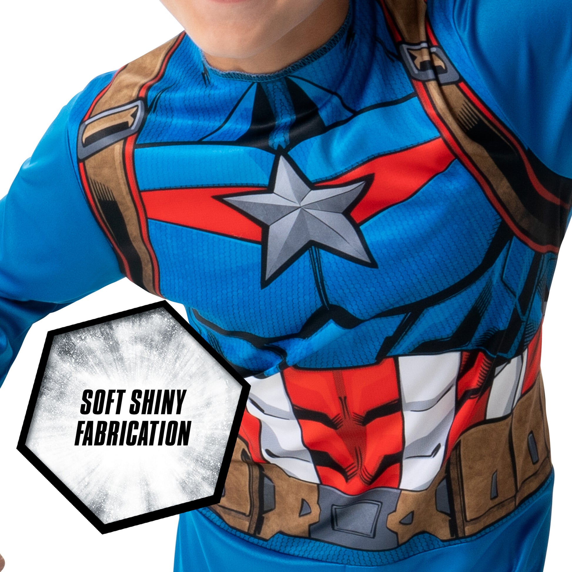 Captain America Marvel Hero Boys Costume by Jazzware Costumes only at  TeeJayTraders.com - Image 2