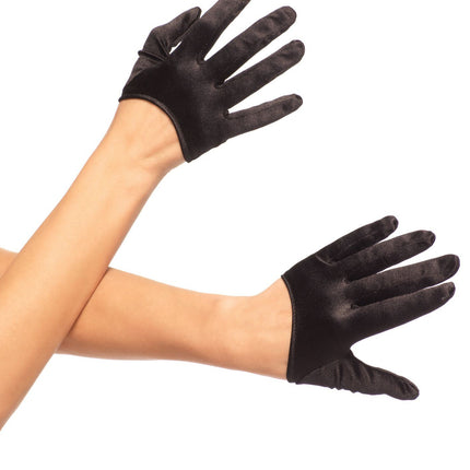 Mini Cropped Satin Gloves by Leg Avenue only at  TeeJayTraders.com - Image 2