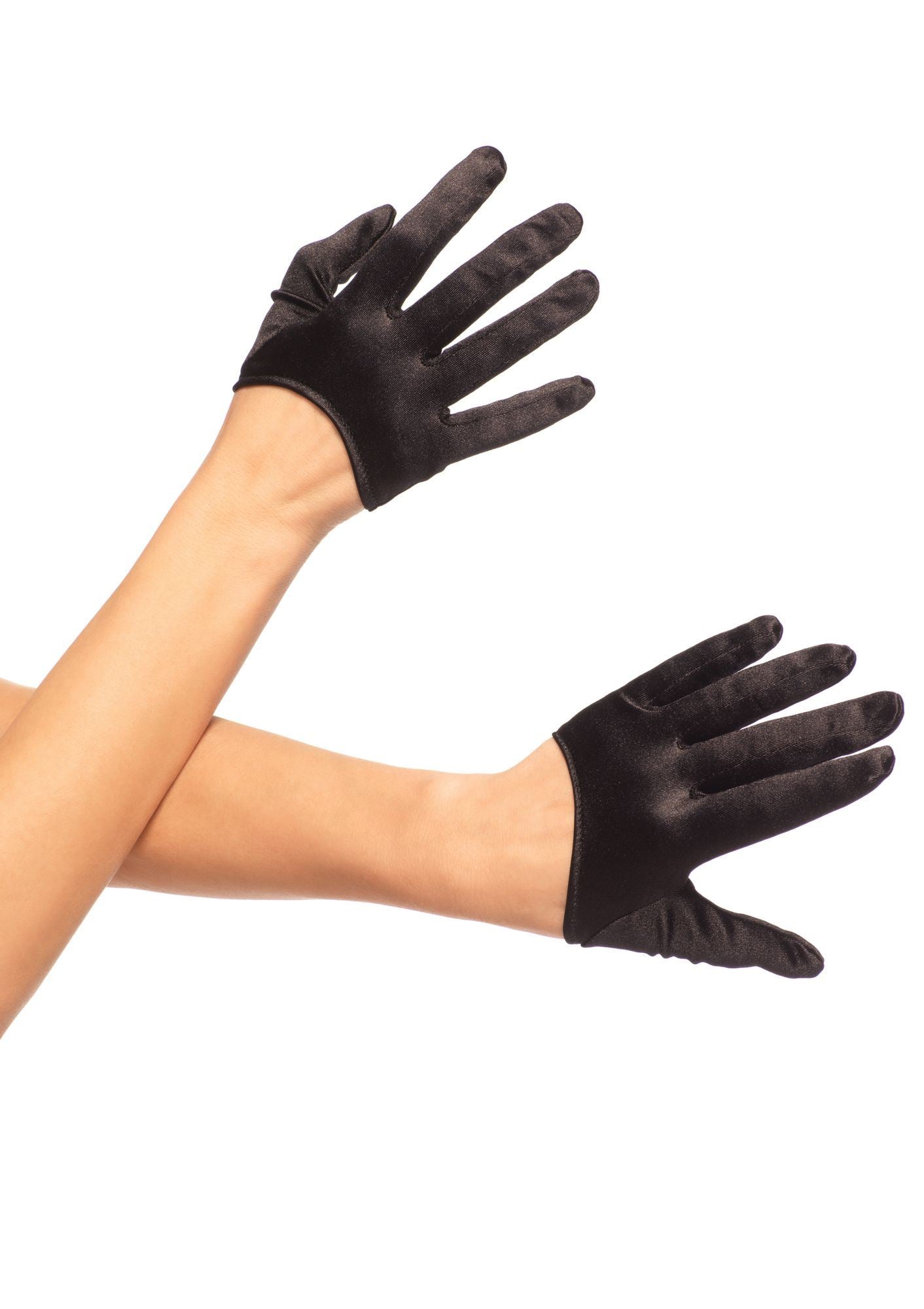 Mini Cropped Satin Gloves by Leg Avenue only at  TeeJayTraders.com - Image 2