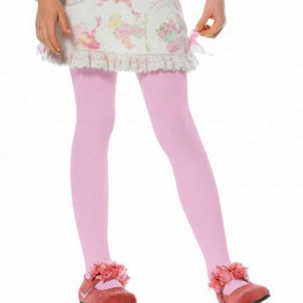 Girls Opaque Tights Pink by Leg Avenue only at  TeeJayTraders.com