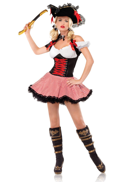 Pirate Wench Halter Woman Costume by Leg Avenue only at  TeeJayTraders.com