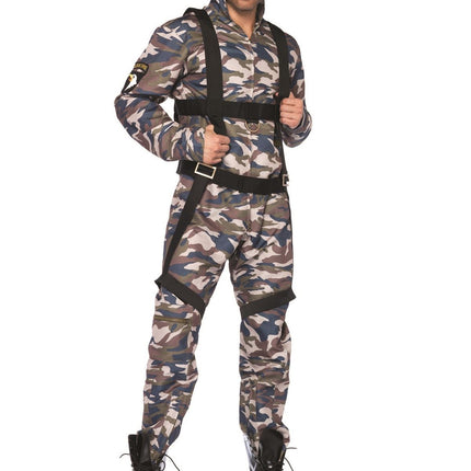 Paratrooper Men Army Soldier Camo Print Costume by Leg Avenue only at  TeeJayTraders.com