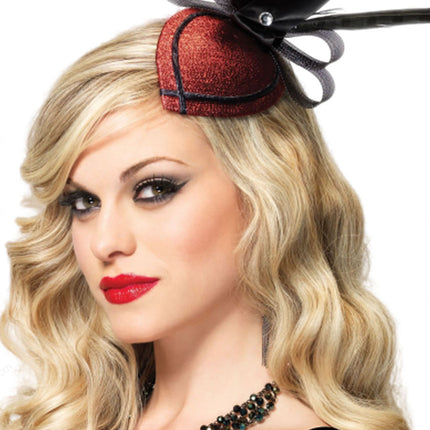 Retro Lurex Fascinator Hair Clip by LEG AVENUE only at  TeeJayTraders.com