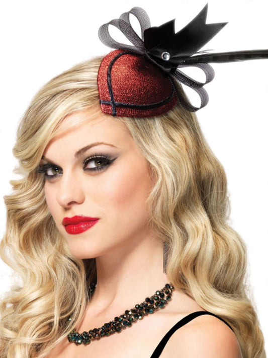 Retro Lurex Fascinator Hair Clip by LEG AVENUE only at  TeeJayTraders.com