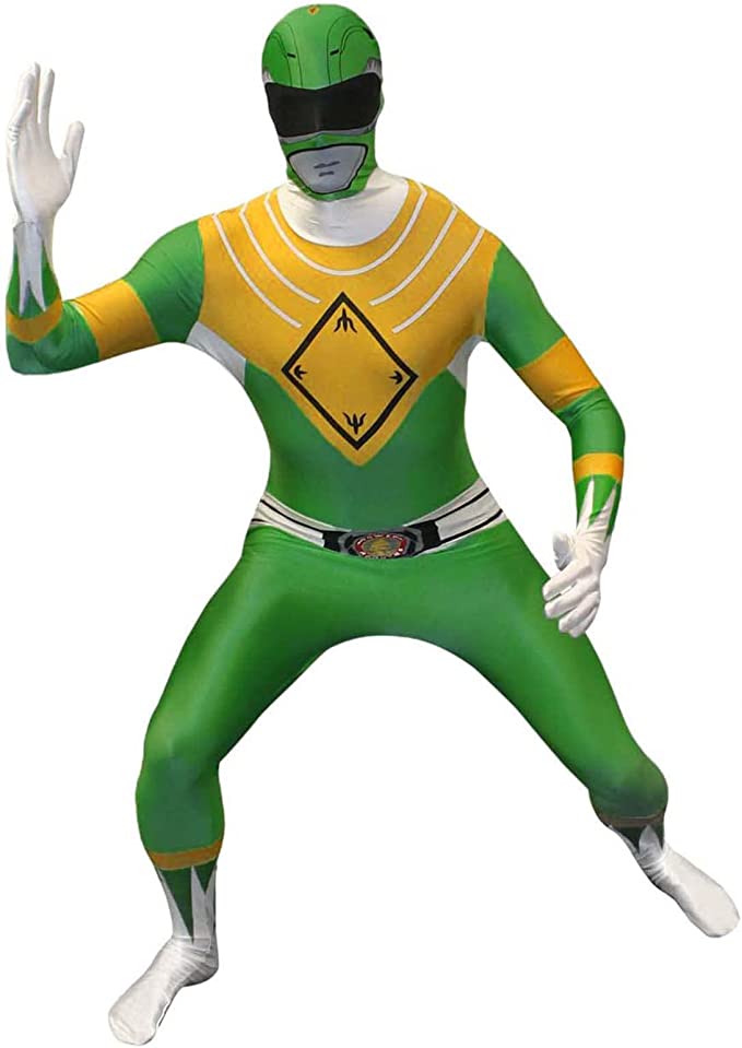 Green Power Ranger Morphsuit Men Costume by Loftus Costumes only at  TeeJayTraders.com