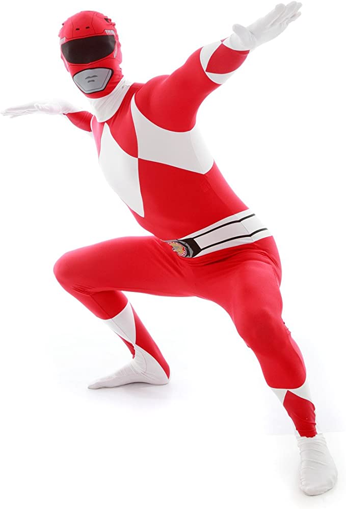 Red Power Ranger Morphsuit Men Costume by Loftus Costumes only at  TeeJayTraders.com - Image 2