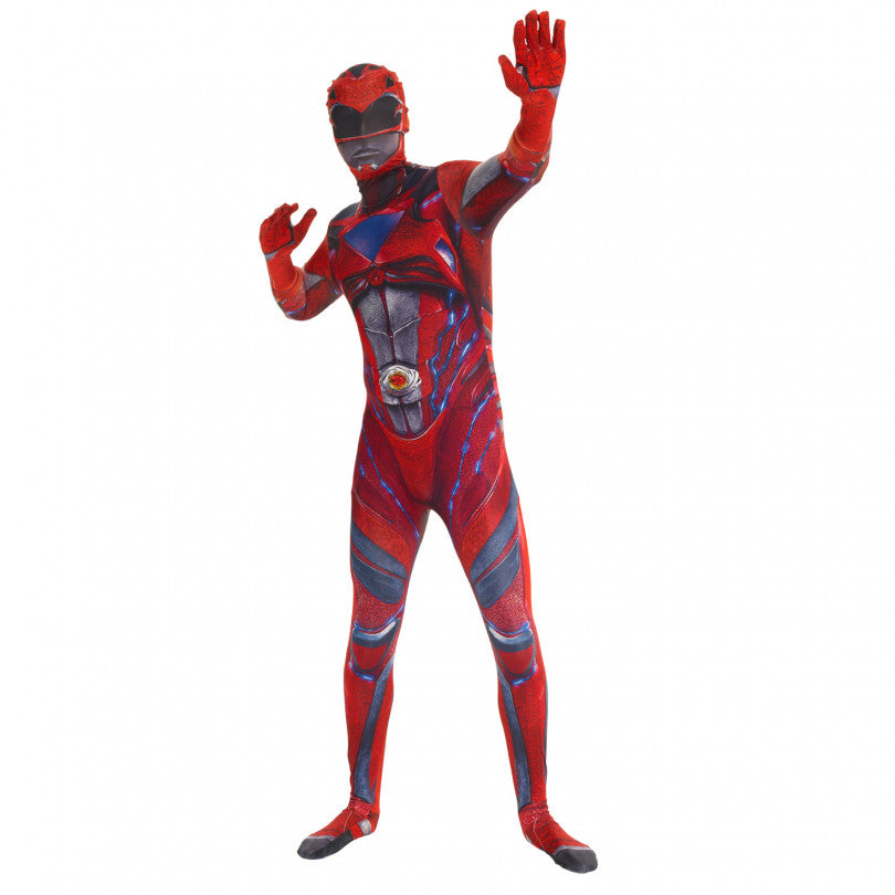 Movie Red Power Ranger Morphsuit Men Costume by Loftus Costumes only at  TeeJayTraders.com