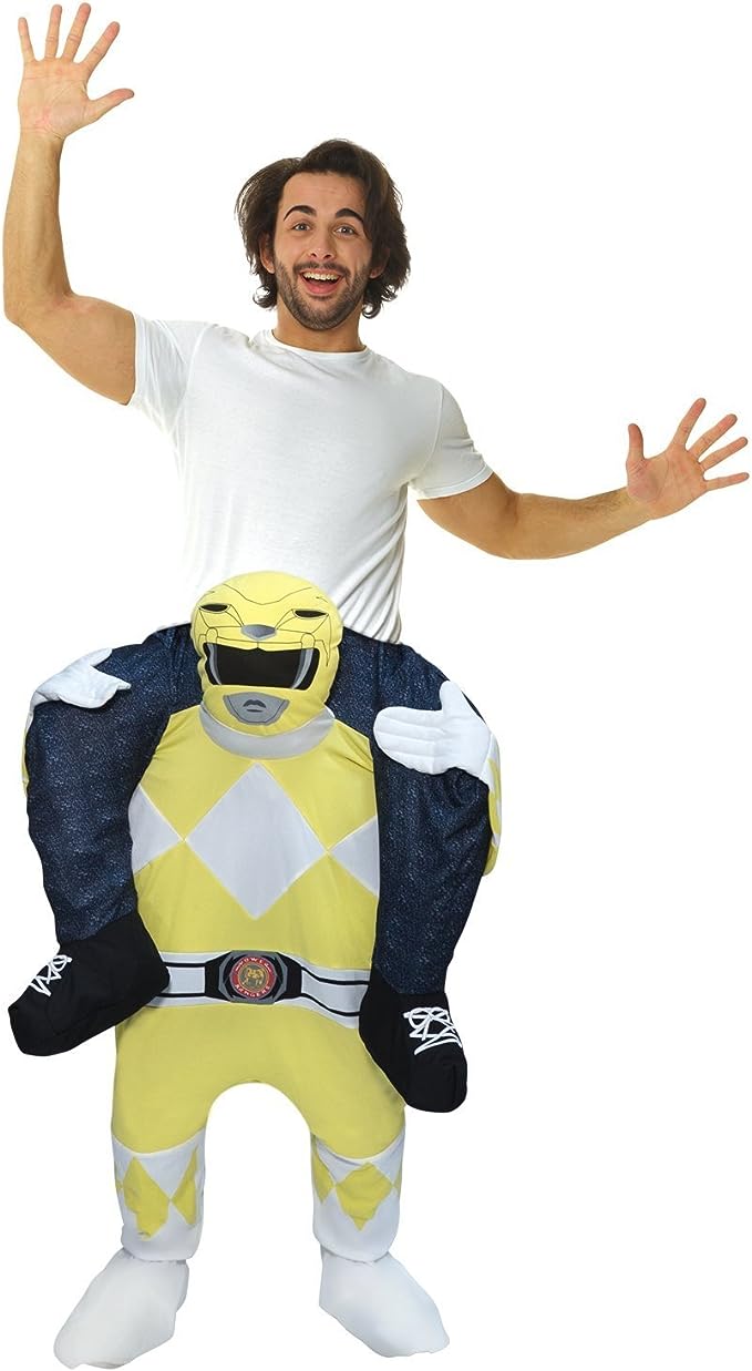 Yellow Power Ranger Piggyback Men Costume by Loftus Costumes only at  TeeJayTraders.com