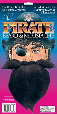 Pirate Beard And Moustache by Loftus Costumes only at  TeeJayTraders.com