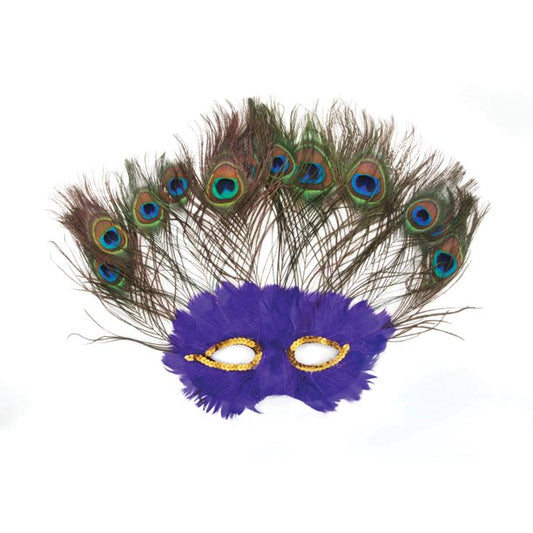 Peacock Masquerade Feather Mask by Loftus Costumes only at  TeeJayTraders.com