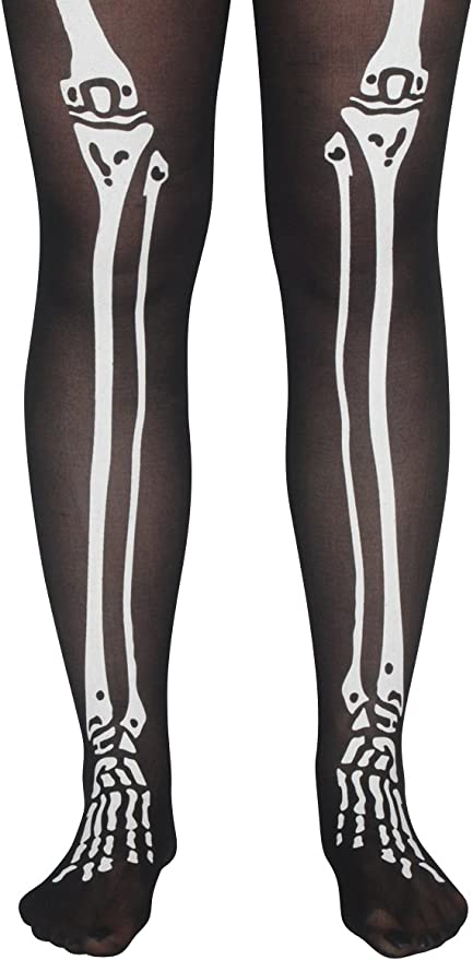 Skeleton Bone Legs Print Woman Pantyhose by Loftus Costumes only at  TeeJayTraders.com