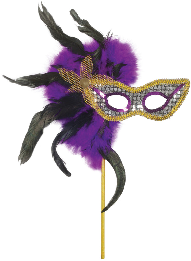 Masquerade Sequin And Feather Mask by Loftus Costumes only at  TeeJayTraders.com