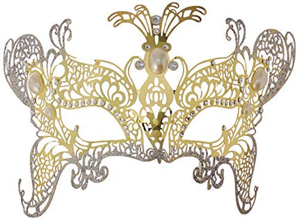 Butterfly Metal Laser Cut Half Mask by Loftus Costumes only at  TeeJayTraders.com