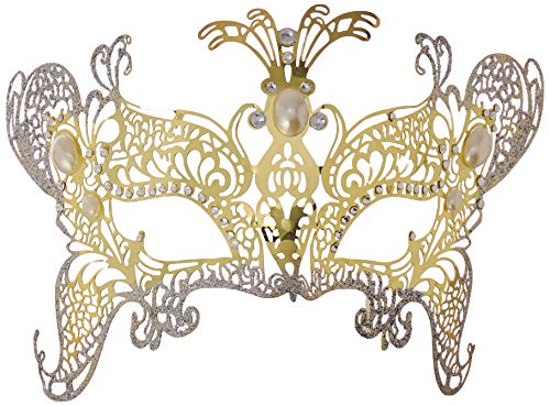 Butterfly Metal Laser Cut Half Mask by Loftus Costumes only at  TeeJayTraders.com