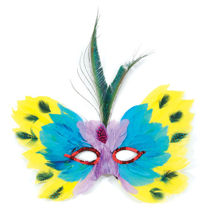 Masquerade Butterfly Sequin Feather Mask by Loftus Costumes only at  TeeJayTraders.com