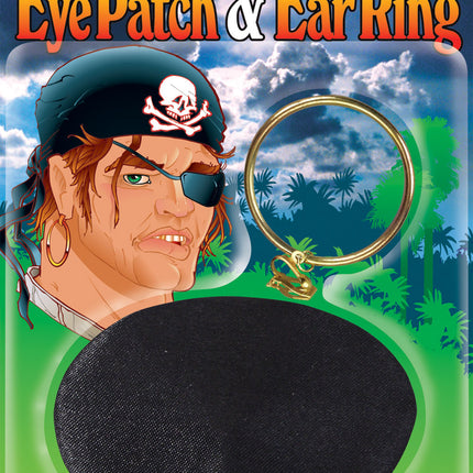 Pirate Eye Patch With Earring by Loftus Costumes only at  TeeJayTraders.com